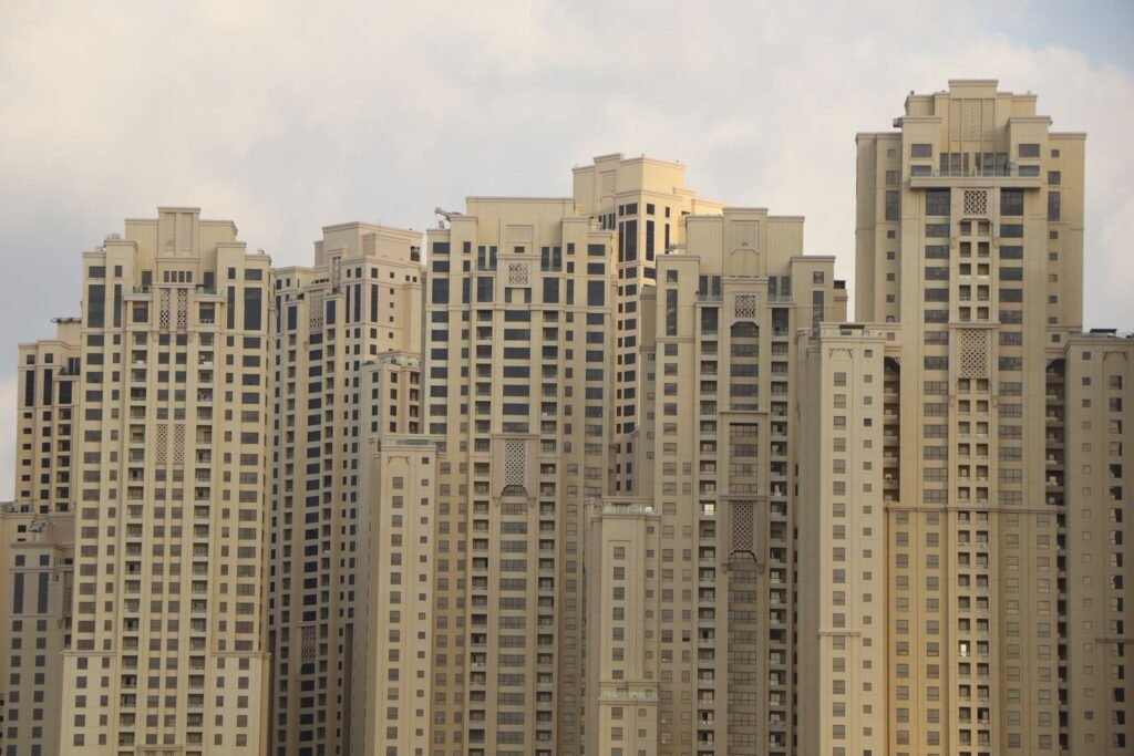 Dubai residential apartment tower skyline representing UAE property equity and mortgage top-up