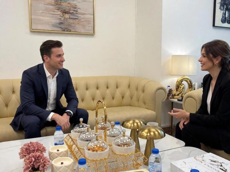 Al Ghaf Mortgage consultant meeting with a client